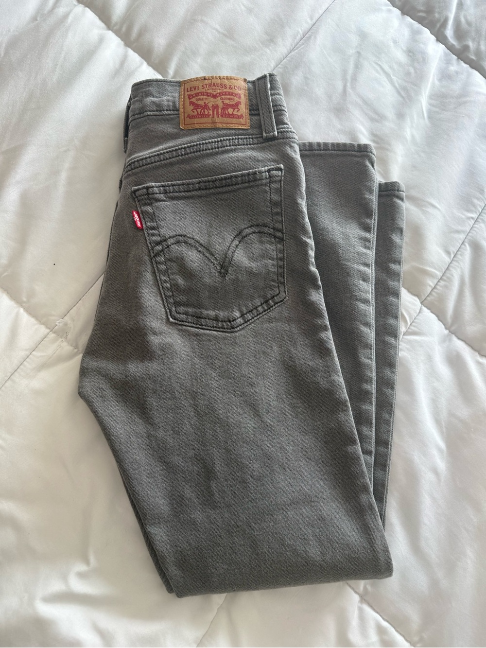 Levi's Women's Gray Straight-Leg Jeans - Classic Five-Pocket